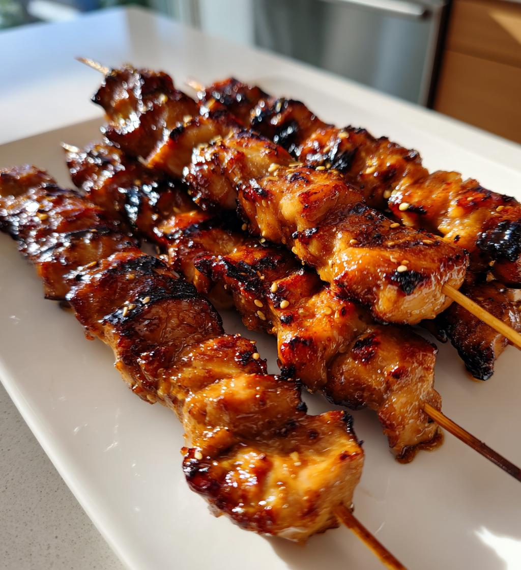 Honey Garlic Asian Chicken Kabobs
