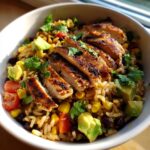 Honey Lime Chicken and Avocado Rice Bowl