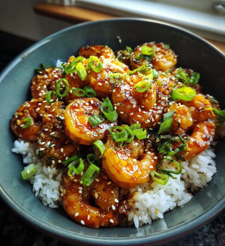 Irresistible Honey Garlic Shrimp Bowls