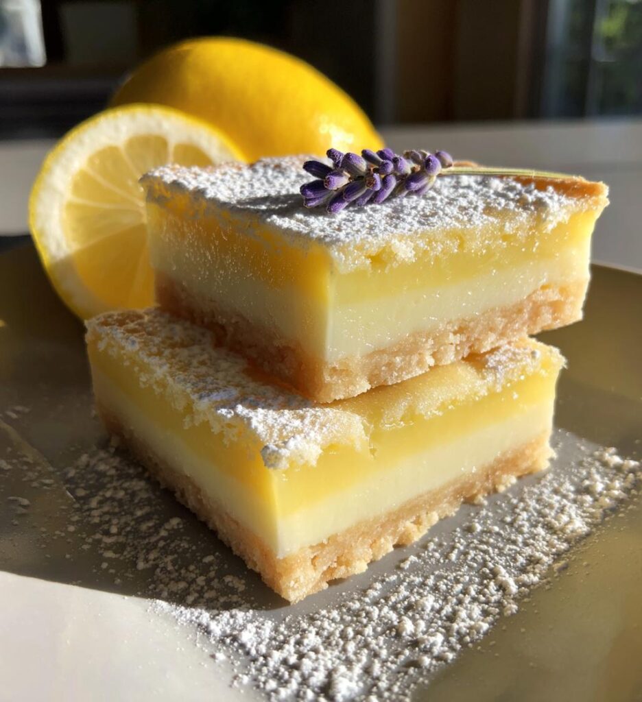Lavender Shortbread Lemon Bars