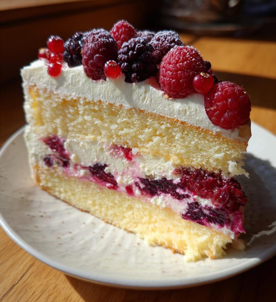 Lemon Berry Mascarpone Cake