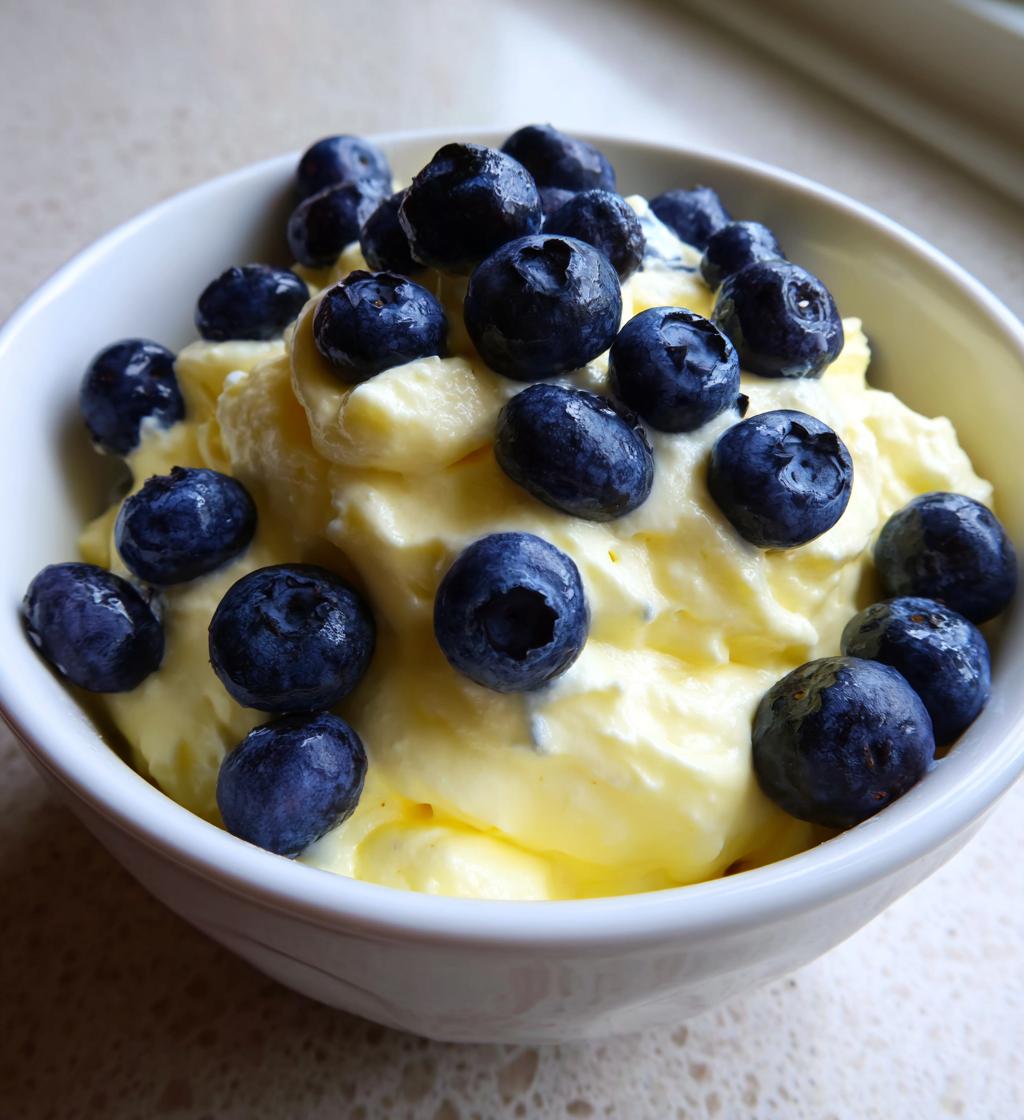 Lemon Fluff with Blueberries