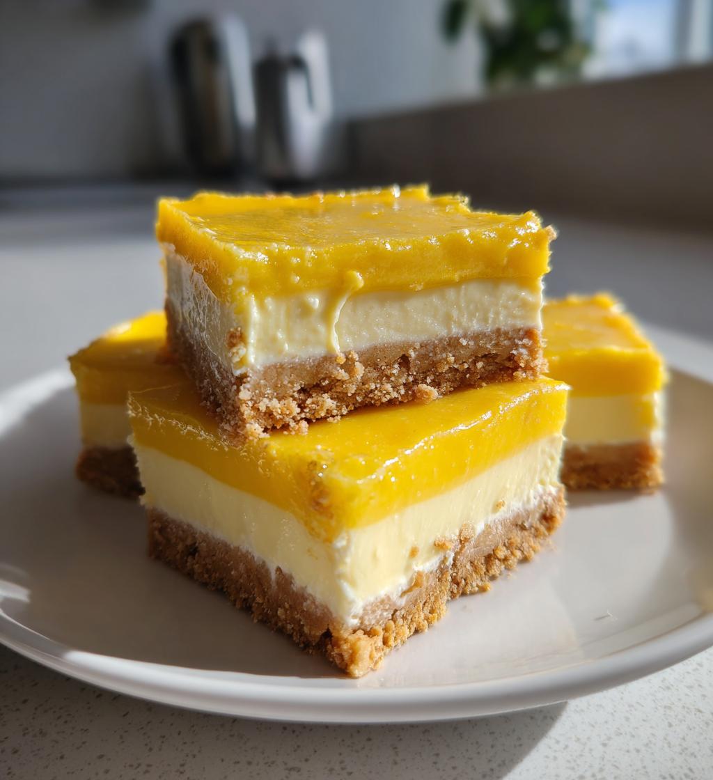 Mango Curd Dessert Bars with Shortbread Crust