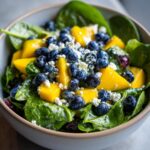 Mango Salad with Spinach and Blueberries