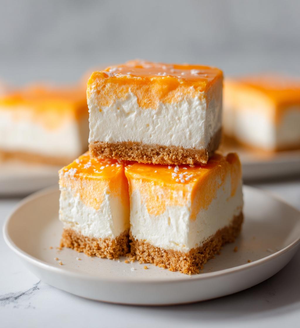 No Bake Orange Creamsicle Dream Bars