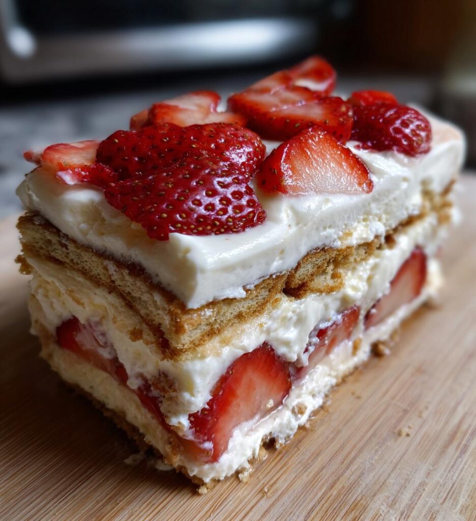 No Bake Strawberry Tiramisu