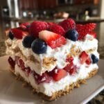 No Bake Summer Berry Icebox Cake