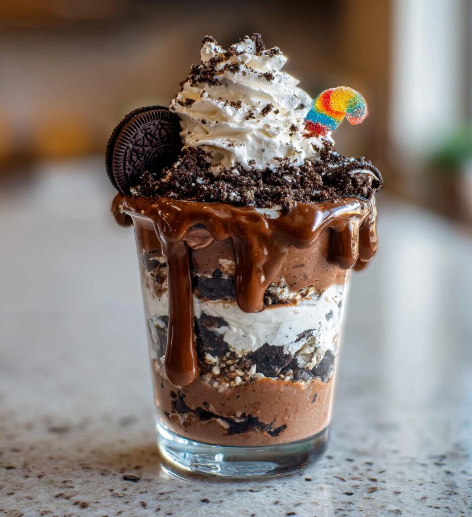 Oreo Cookie Dirt Cup Pudding