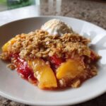 Peach and Strawberry Crisp