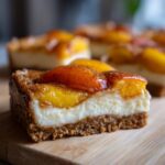 Peach Cobbler Cheesecake Bars