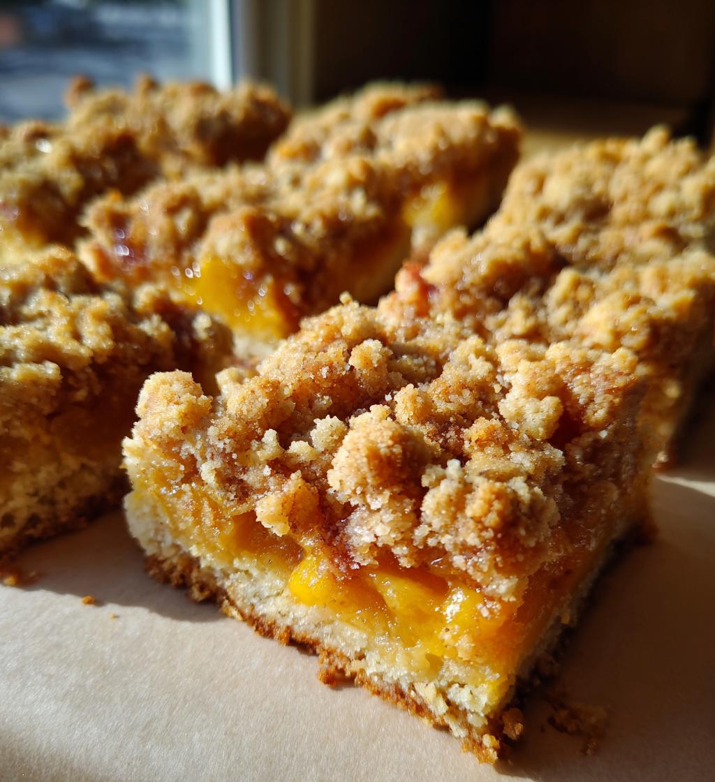 Peach Crumb Bars