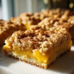 Peach Crumb Bars with Canned or Fresh Peaches