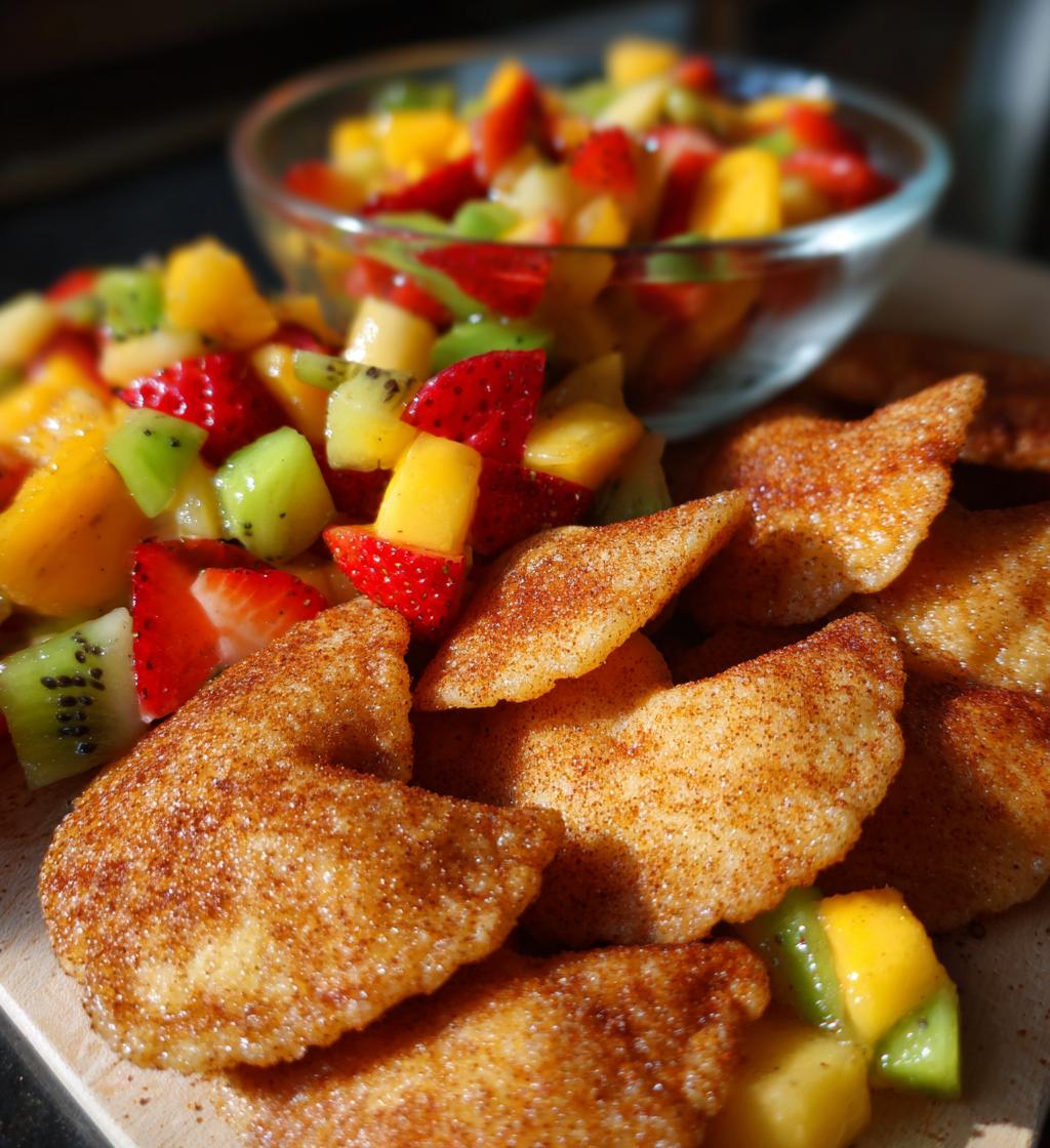 Pie Crust Chips with Fruit Salsa