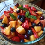 Refreshing Peach Fruit Salad with Honey Lime Dressing