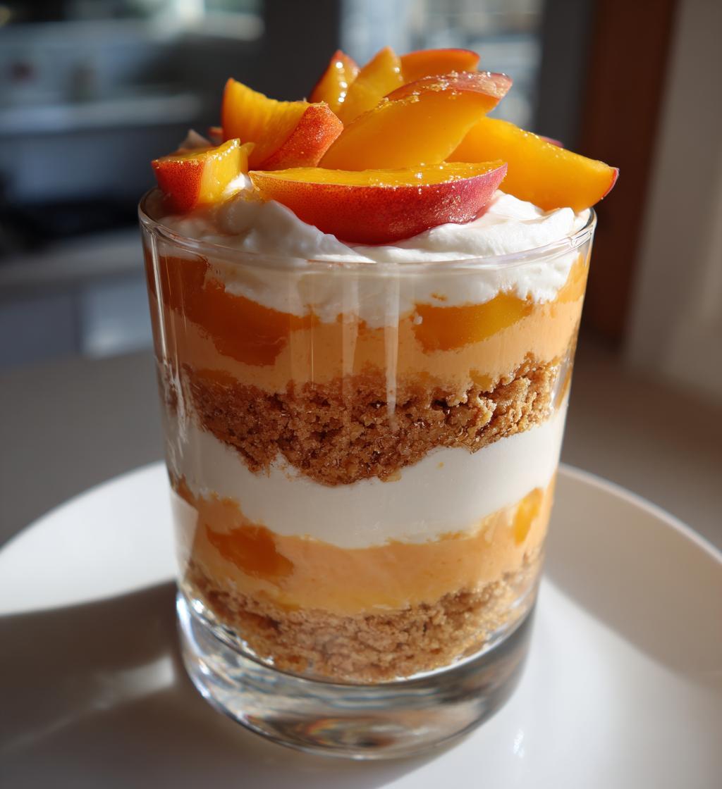 Refreshing Summer Peach Mousse Trifle