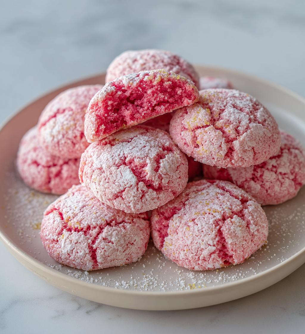 Ridiculously Easy Strawberry Lemonade Meltaway Cookies