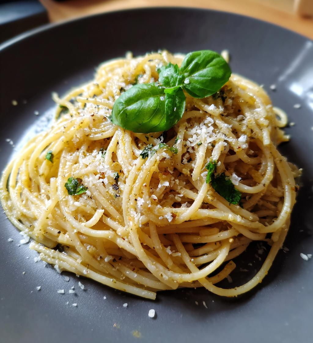 Simple Garlic Basil Pasta