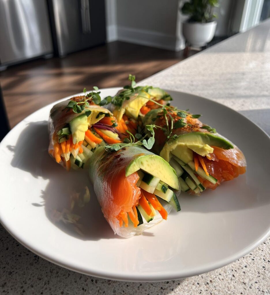 Smoked Salmon Summer Rolls