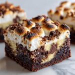 Smores Brownies with Vanilla Bean Marshmallow