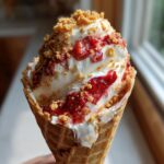Strawberry Crunch Cheesecake Cones