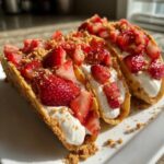 Strawberry Crunch Cheesecake Tacos