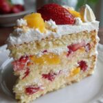 Strawberry Mango Split Cake
