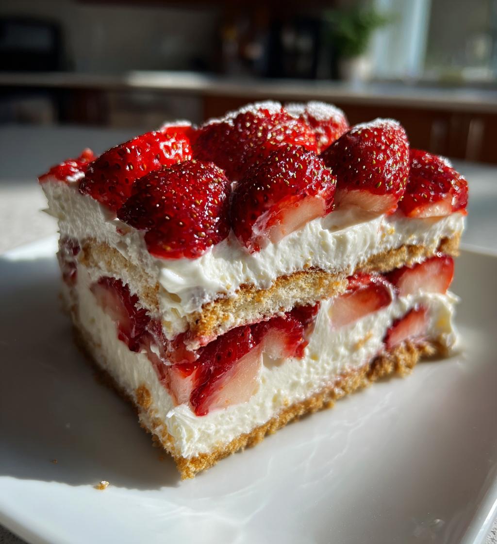 Strawberry Shortcake Icebox Cake