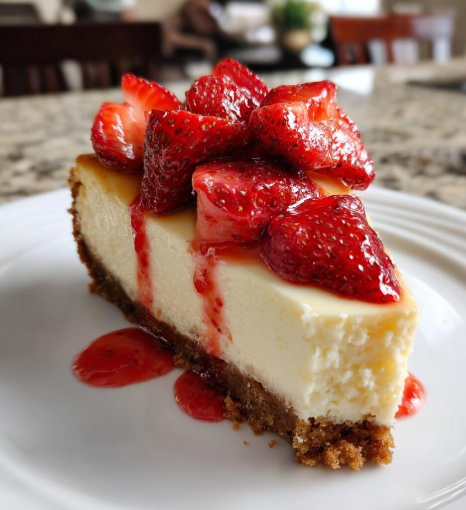 Strawberry Topped Cheesecake Dessert