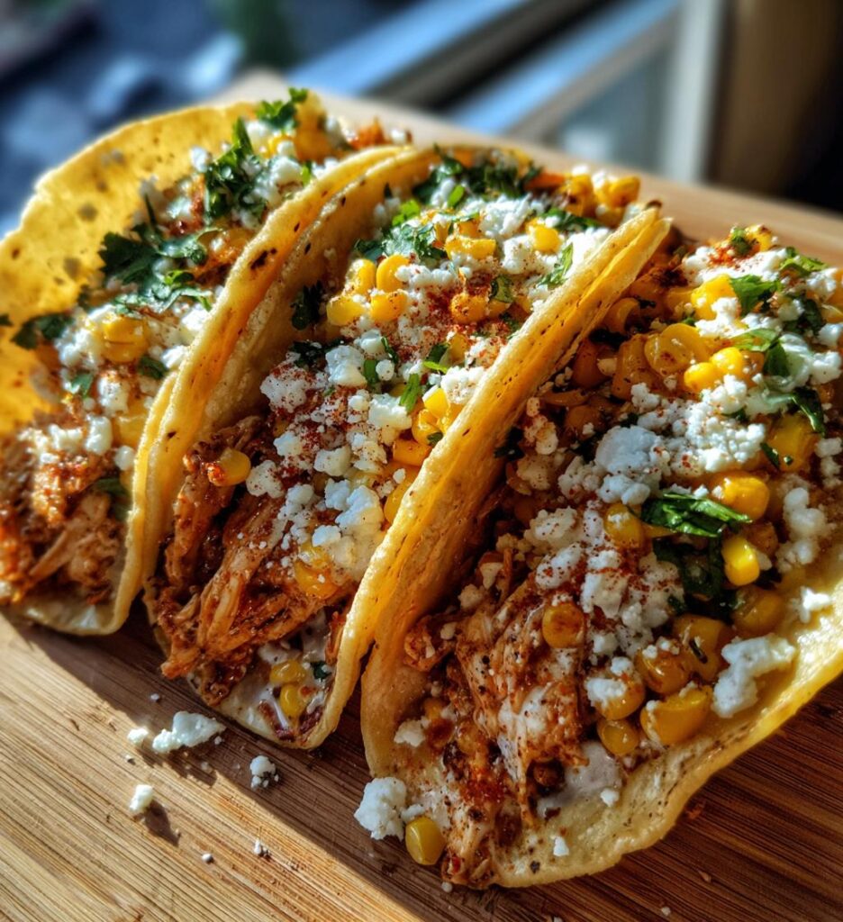 Street Corn Chicken Tacos
