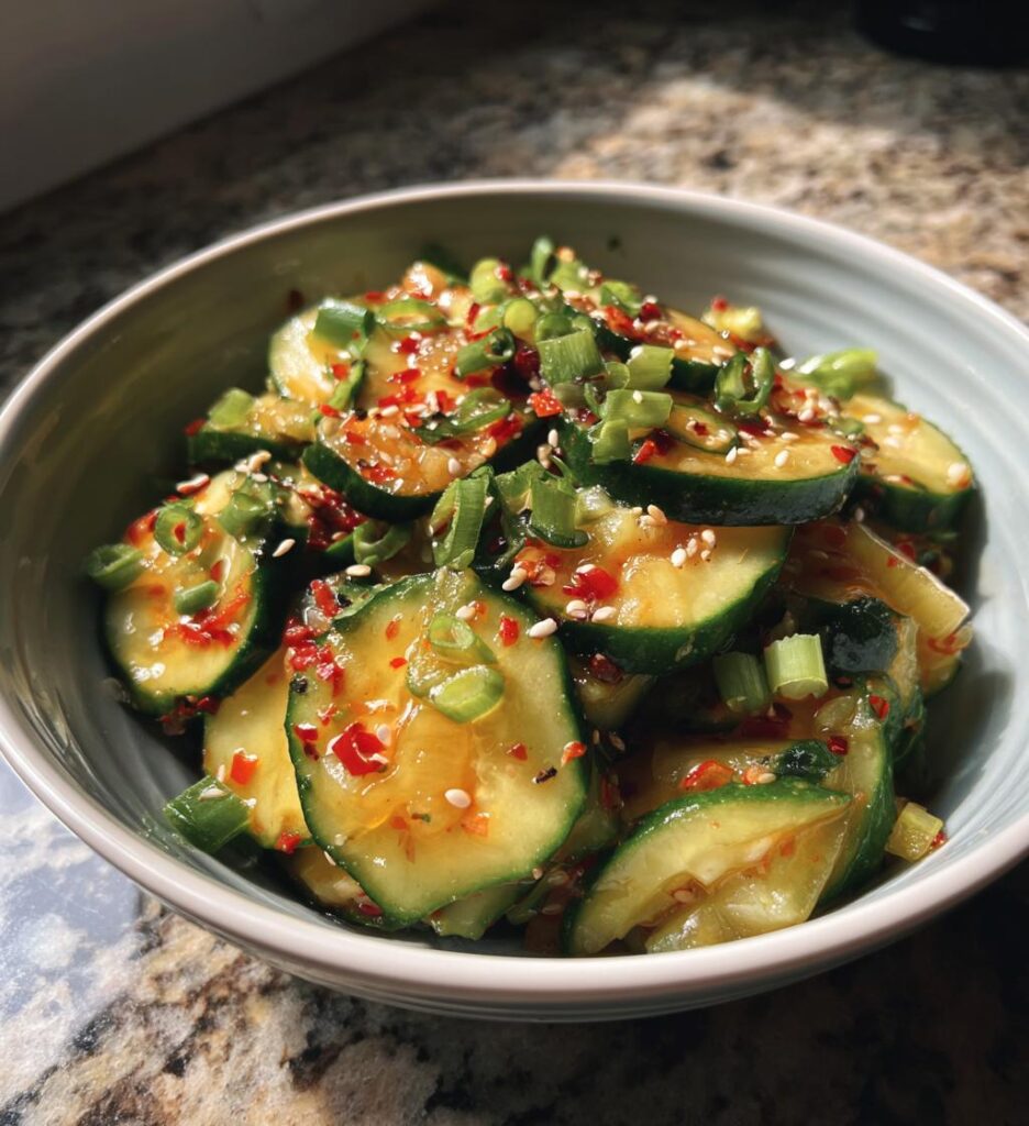 Sweet and Spicy Cucumber Salad