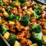 Teriyaki Sheet Pan Pineapple Chicken and Broccoli