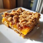 The Best Peach Crumble Bars