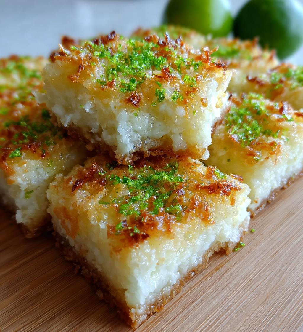Toasted Lime Coconut Bars