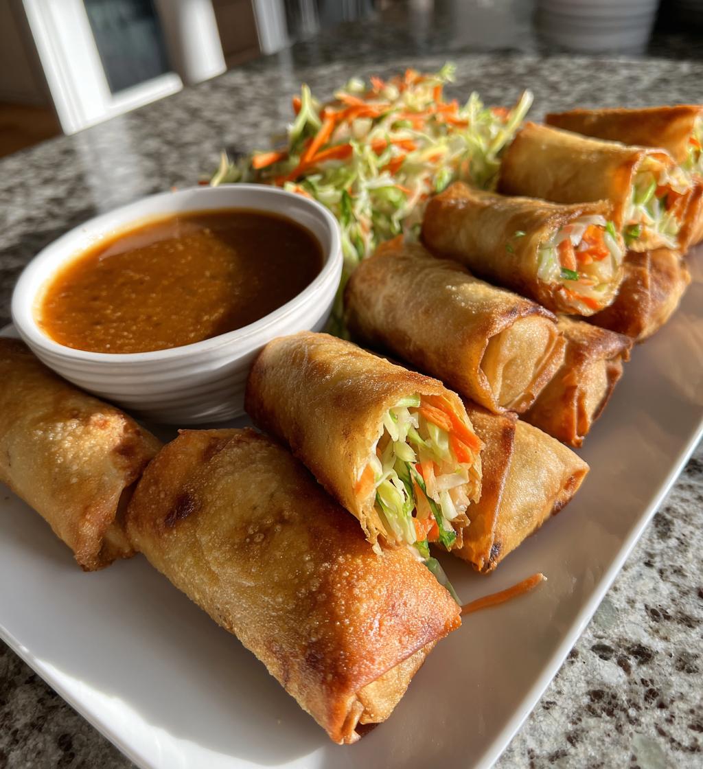Vegetable Spring Rolls with Peanut Sauce