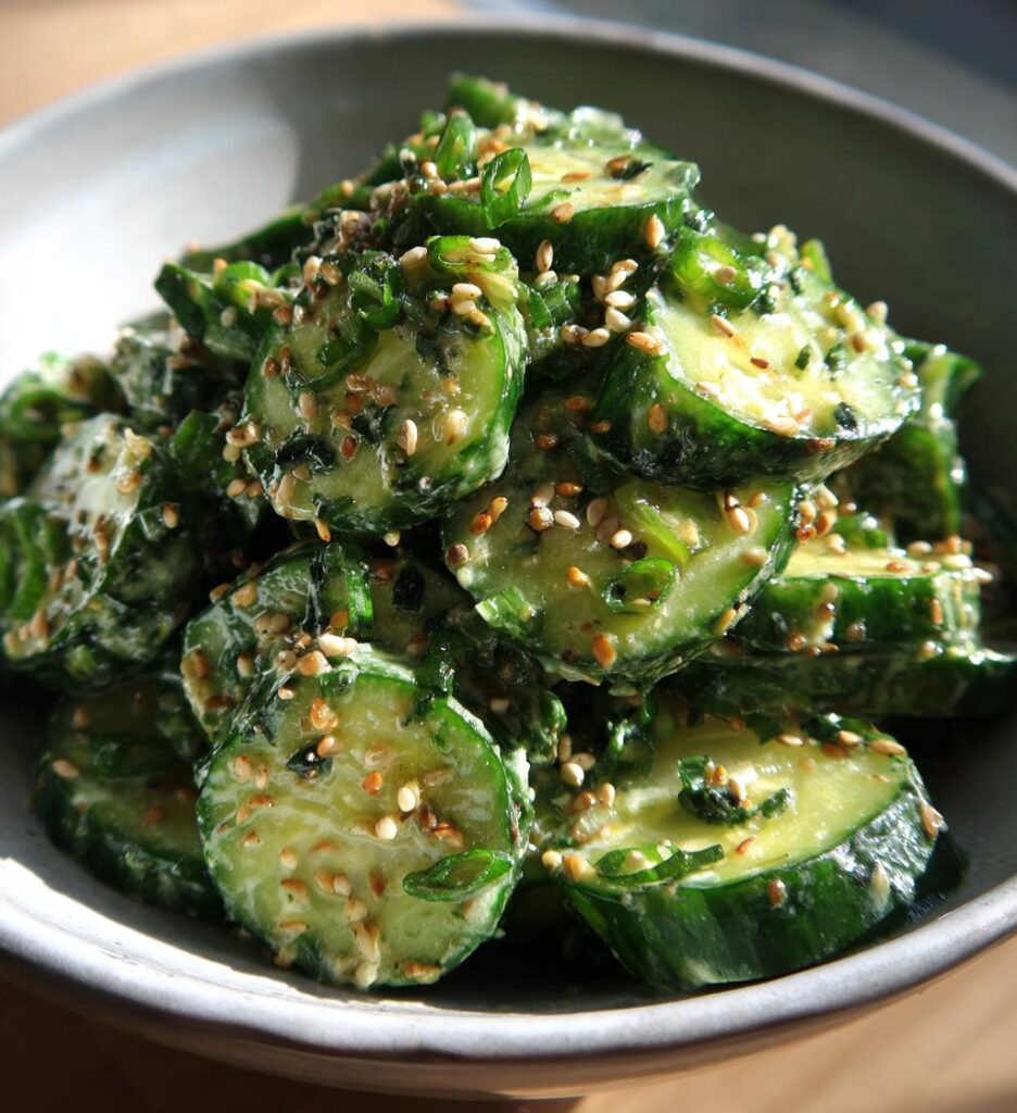 Viral Creamy Asian Cucumber Salad
