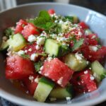 Watermelon Salad with Cucumber and Feta